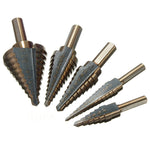 Punta da trapano Pagoda Punta da trapano per scale con manico triangolare in acciaio ad alta velocità, 5 In 1 / Set Stairs Drill Bit
