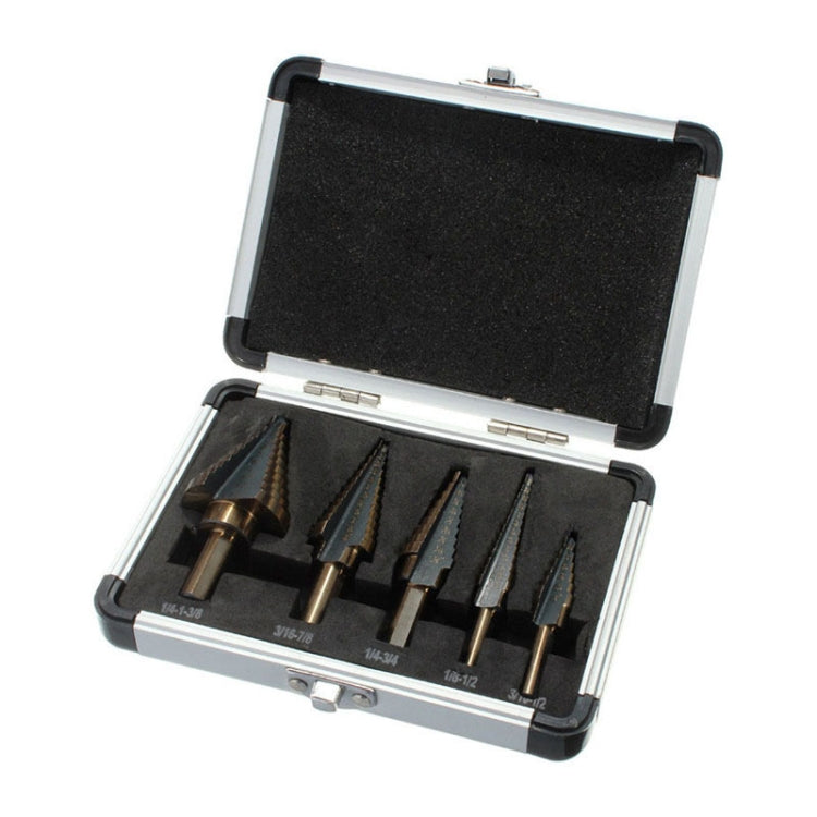 Punta da trapano Pagoda Punta da trapano per scale con manico triangolare in acciaio ad alta velocità, 5 In 1 / Set Stairs Drill Bit