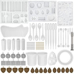 129 in 1 set di stampi in silicone per resina epossidica con ciondolo collana gemma tempo, Necklace Mold Set