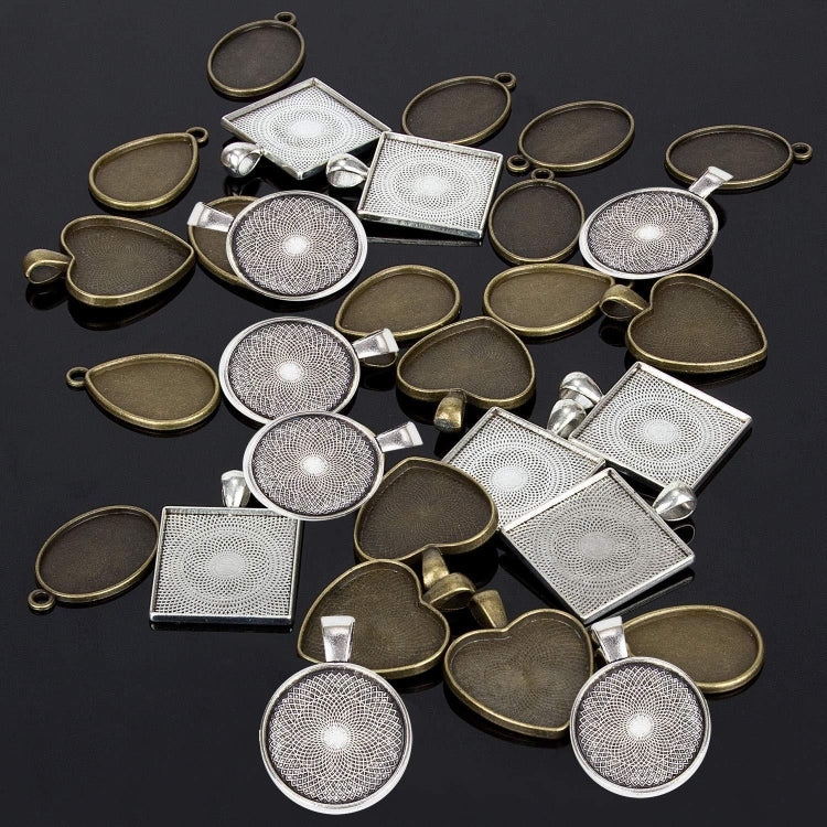 129 in 1 set di stampi in silicone per resina epossidica con ciondolo collana gemma tempo, Necklace Mold Set