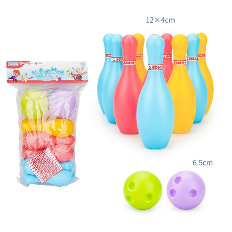 Set 3 giocattoli bowling in plastica per bambini
