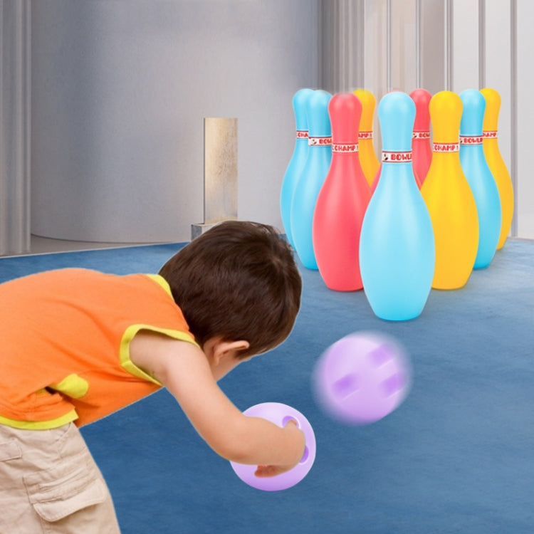 Set 3 giocattoli bowling in plastica per bambini