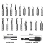 22 PCS / Set Screw Takeout Strumento di rimozione del refrigerante anti-dente in acciaio ad alta velocità, Anti-Tooth Refrigerant Removal Tool