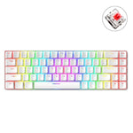 ZIYOU LANG T8 Tastiera meccanica da gioco luminosa RGB a 68 tasti, lunghezza cavo: 1,6 m, T8 Black Green Shaft, T8 Black Tea Shaft, T8 White Green Shaft, T8 White Red Shaft, T8 Blue Green Shaft, T8 Pink Green Shaft, T8 Purple Green Shaft