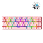 ZIYOU LANG T8 Tastiera meccanica da gioco luminosa RGB a 68 tasti, lunghezza cavo: 1,6 m, T8 Black Green Shaft, T8 Black Tea Shaft, T8 White Green Shaft, T8 White Red Shaft, T8 Blue Green Shaft, T8 Pink Green Shaft, T8 Purple Green Shaft