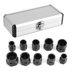 10 PCS / Set Estrattore per dadi Strumento per la rimozione di viti Rompi l'estrattore per bulloni, High, Short