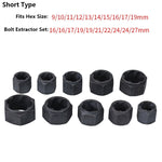 10 PCS / Set Estrattore per dadi Strumento per la rimozione di viti Rompi l'estrattore per bulloni, High, Short
