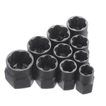 10 PCS / Set Estrattore per dadi Strumento per la rimozione di viti Rompi l'estrattore per bulloni, High, Short
