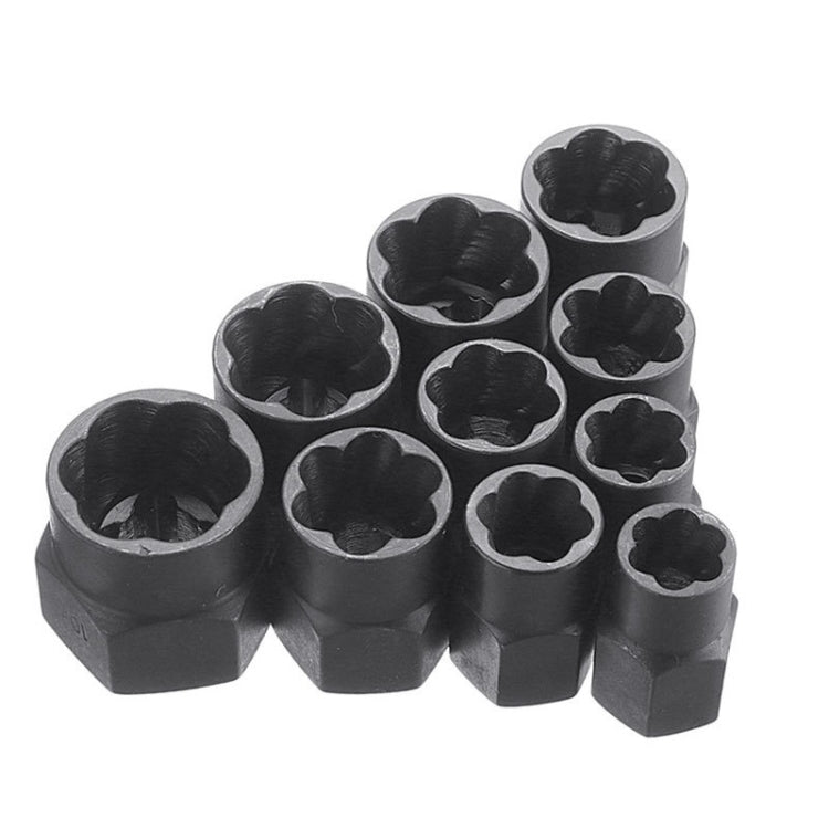 10 PCS / Set Estrattore per dadi Strumento per la rimozione di viti Rompi l'estrattore per bulloni, High, Short