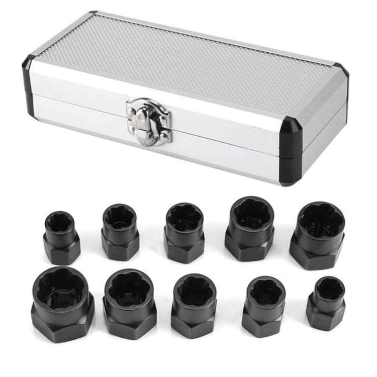 10 PCS / Set Estrattore per dadi Strumento per la rimozione di viti Rompi l'estrattore per bulloni, High, Short