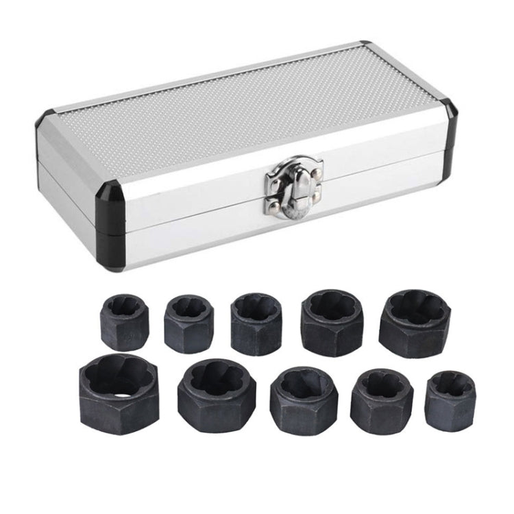 10 PCS / Set Estrattore per dadi Strumento per la rimozione di viti Rompi l'estrattore per bulloni, High, Short