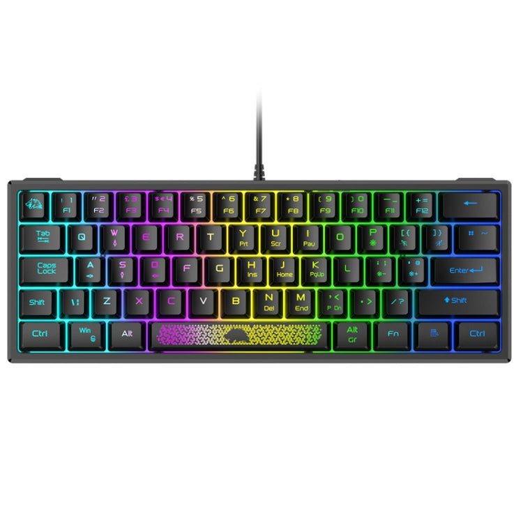 ZIYOU LANG K61 62 Tasti Illuminazione RGB Mini Tastiera cablata da gioco, Lunghezza cavo: 1,5 m, K61 Black, K61 White, K61 Blue