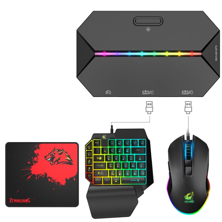 ZIYOU LANG G6L Convertitore da gamepad a tastiera mouse per Nintendo Switch / Xbox / PS4, specifica:, Host, Host + K15 + V1 + Red Pad, Host + K15 + M8 + Red Pad