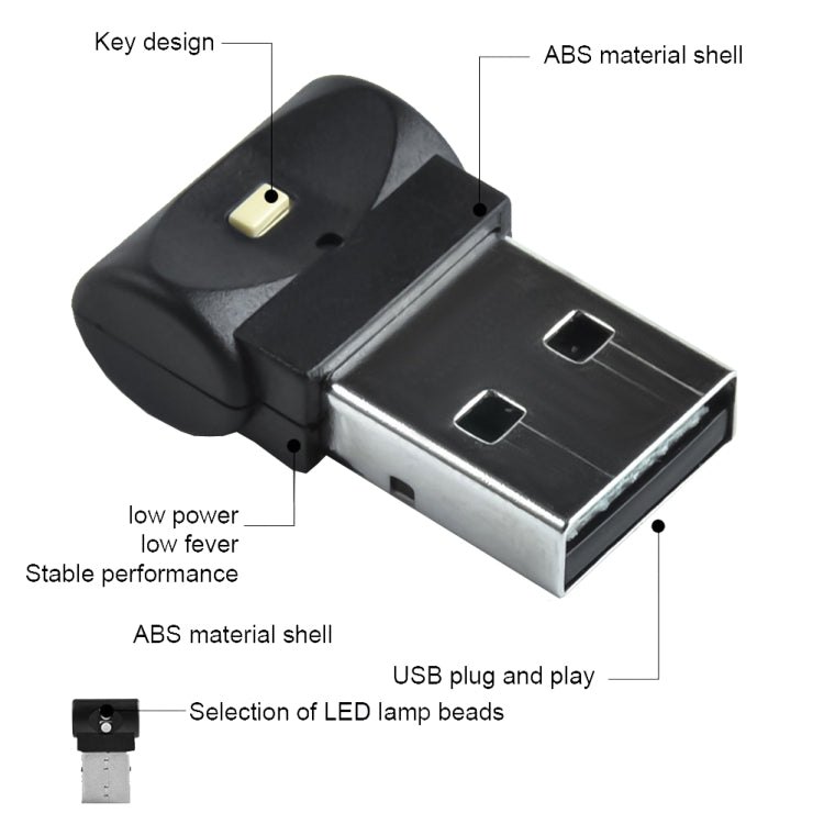 Luce di illuminazione decorata LED della luce dell'atmosfera del USB dell'automobile di 2 PCS, Colorful Adjustable