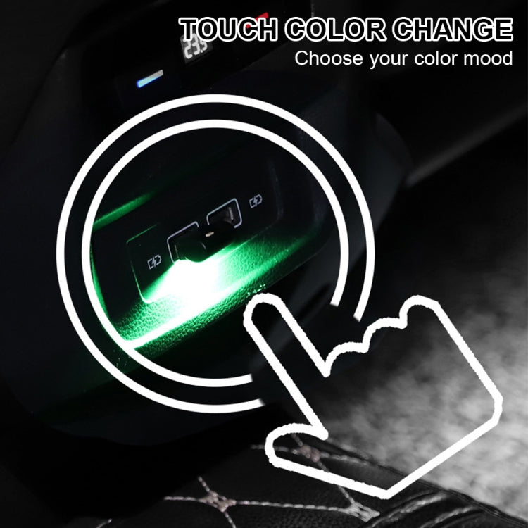 Luce di illuminazione decorata LED della luce dell'atmosfera del USB dell'automobile di 2 PCS, Colorful Adjustable
