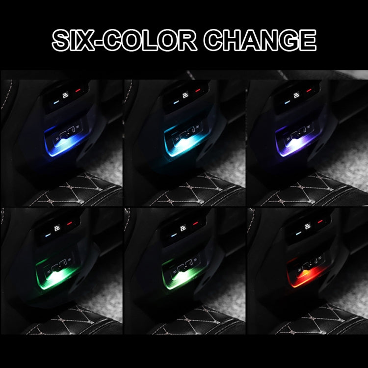 Luce di illuminazione decorata LED della luce dell'atmosfera del USB dell'automobile di 2 PCS, Colorful Adjustable
