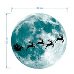 30cm Luminous Moon Wall Sticker Murale fluorescente, Elk Sled, Swing Under The Tree, Airplane, Moon Castle, Tree Branches