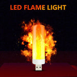 Lampada a fiamma imitazione LED a lume di candela USB da 4 pezzi, 4 PCS Flame Lamp