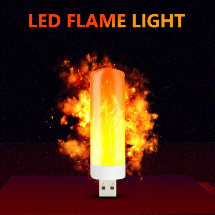 Lampada a fiamma imitazione LED a lume di candela USB da 4 pezzi, 4 PCS Flame Lamp