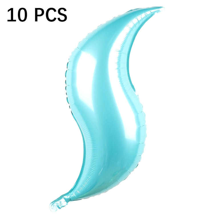 10 PZ 24 Pollici Palloncino a Forma di S Coda di Pesce Palloncino Ondulato Palloncino per Disposizione della Festa Nuziale di Compleanno, Golden, Silver, Red, Rose Red, 24-inch Tiffany blue S-shaped, 24-inch purple S-shaped