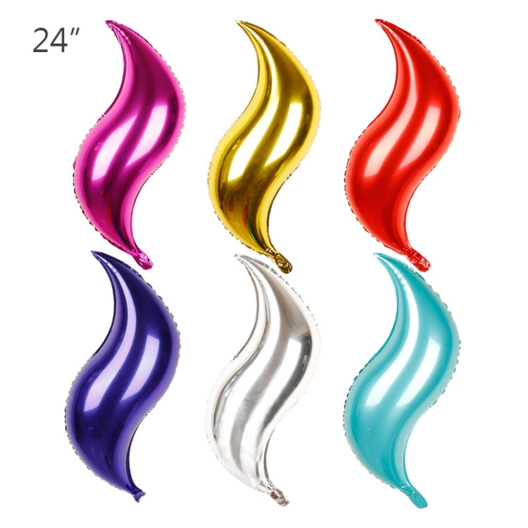 10 PZ 24 Pollici Palloncino a Forma di S Coda di Pesce Palloncino Ondulato Palloncino per Disposizione della Festa Nuziale di Compleanno, Golden, Silver, Red, Rose Red, 24-inch Tiffany blue S-shaped, 24-inch purple S-shaped