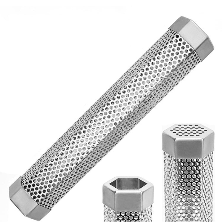 Scatola per barbecue a tubo affumicato in acciaio inossidabile 304 da 12 pollici Scatola per fumo freddo all'aperto, stile:, Only Tube, Tube + Brush + Hook