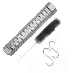 Scatola per barbecue a tubo affumicato in acciaio inossidabile 304 da 12 pollici Scatola per fumo freddo all'aperto, stile:, Only Tube, Tube + Brush + Hook