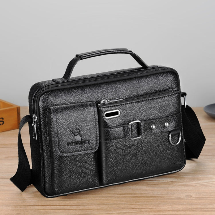 WEIXIER D235 Borsa a tracolla da uomo portatile in pelle PU
