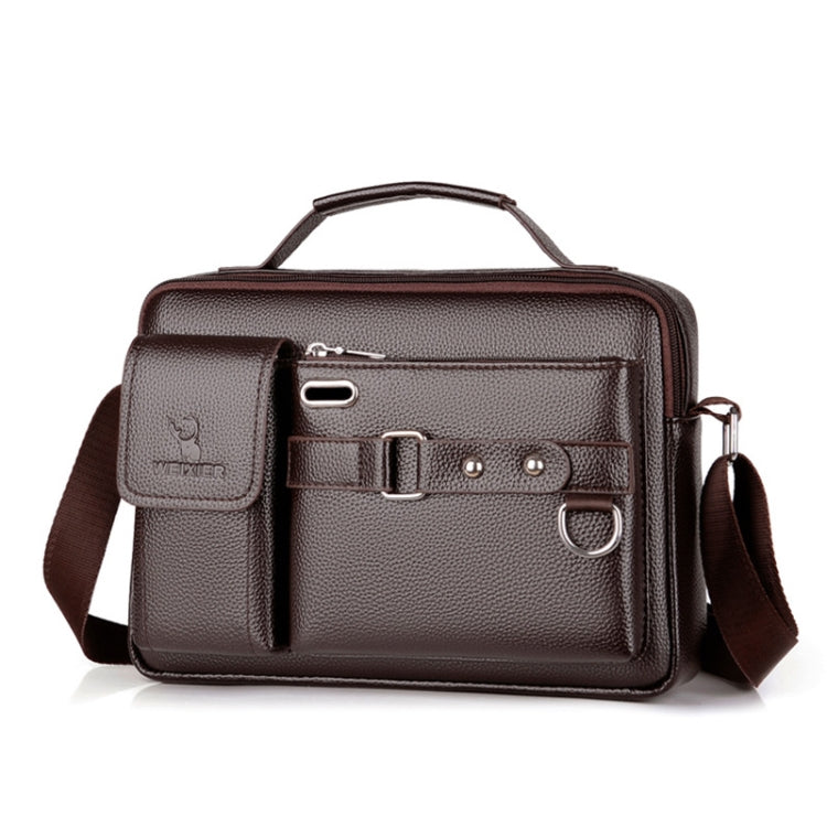 WEIXIER D235 Borsa a tracolla da uomo portatile in pelle PU