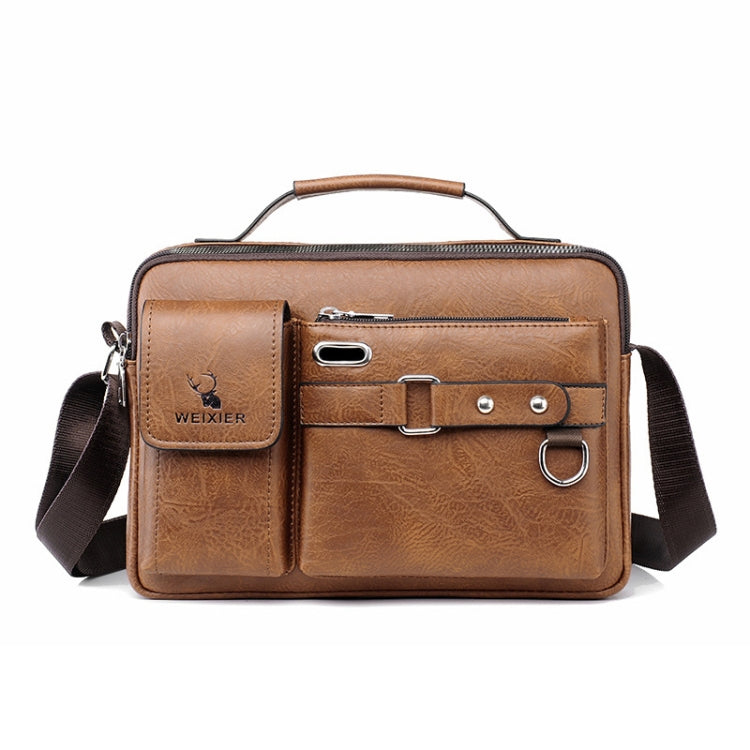 WEIXIER D235 Borsa a tracolla da uomo portatile in pelle PU