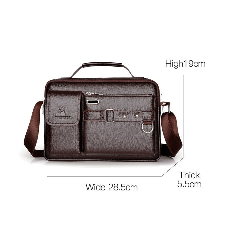 WEIXIER D235 Borsa a tracolla da uomo portatile in pelle PU