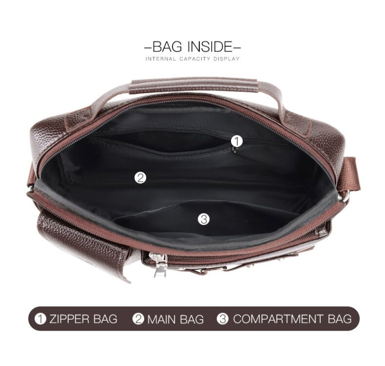 WEIXIER D235 Borsa a tracolla da uomo portatile in pelle PU