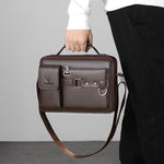 WEIXIER D235 Borsa a tracolla da uomo portatile in pelle PU