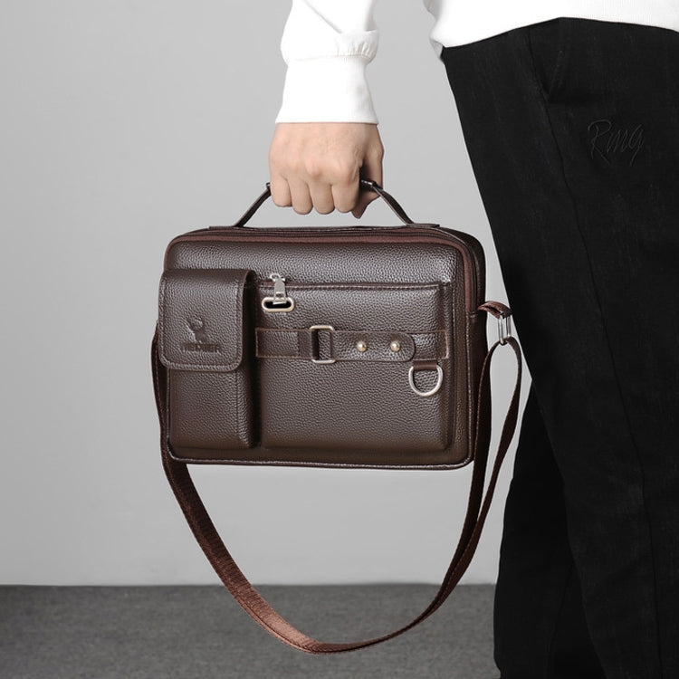 WEIXIER D235 Borsa a tracolla da uomo portatile in pelle PU