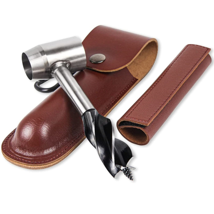 Trapano a mano per la lavorazione del legno Trapano a vite per sopravvivenza all'aperto Trapano a mano, With PU Leather Case (Gray), With Cowhide Case (Brown), With Cowhide Case (Black)