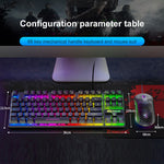 ZIYOU LANG T2 Set di tastiera e mouse luminosi meccanici da gioco a 88 tasti, lunghezza cavo: 1,6 m, T2 Black, T2 White, T2 Blue