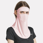 GOLOVEJOY Summer Ice Silk Sunscreen Face Shield Ladies Outdoor Neck Protection Veil, Neck Protection Pink, Neck Protection Gray, Neck Protection Blue, Neck Protection White, Neck Protection Purple