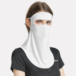 GOLOVEJOY Summer Ice Silk Sunscreen Face Shield Ladies Outdoor Neck Protection Veil, Neck Protection Pink, Neck Protection Gray, Neck Protection Blue, Neck Protection White, Neck Protection Purple