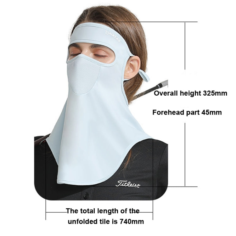 GOLOVEJOY Summer Ice Silk Sunscreen Face Shield Ladies Outdoor Neck Protection Veil, Neck Protection Pink, Neck Protection Gray, Neck Protection Blue, Neck Protection White, Neck Protection Purple
