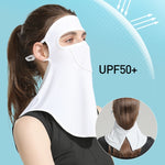 GOLOVEJOY Summer Ice Silk Sunscreen Face Shield Ladies Outdoor Neck Protection Veil, Neck Protection Pink, Neck Protection Gray, Neck Protection Blue, Neck Protection White, Neck Protection Purple