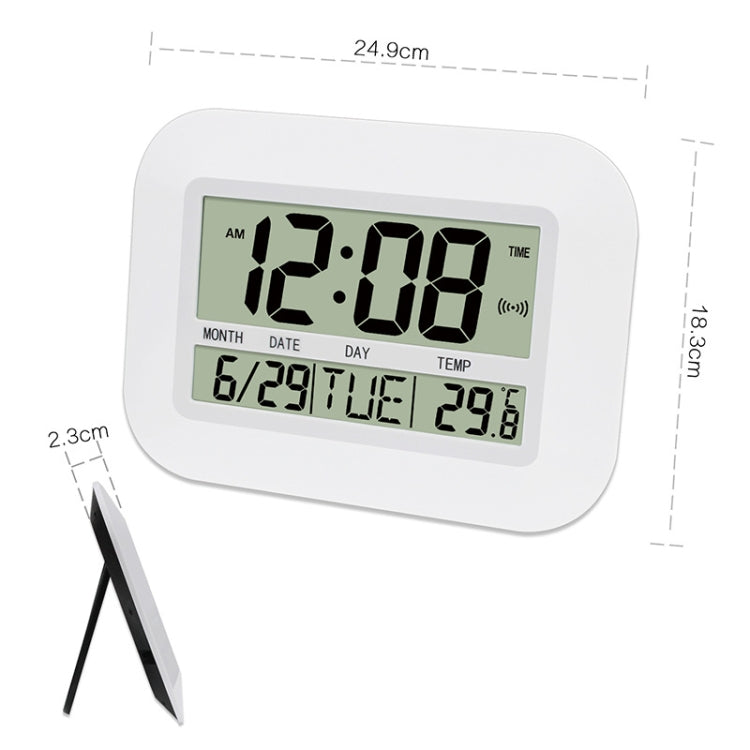 Orologio da parete muto per soggiorno minimalista con sveglia elettronica digitale a grande schermo per uso domestico