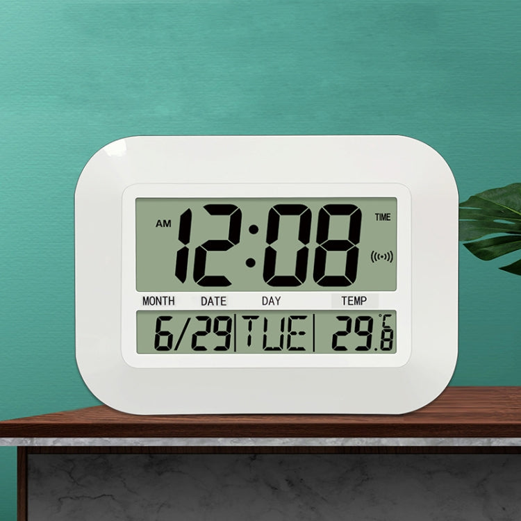 Orologio da parete muto per soggiorno minimalista con sveglia elettronica digitale a grande schermo per uso domestico