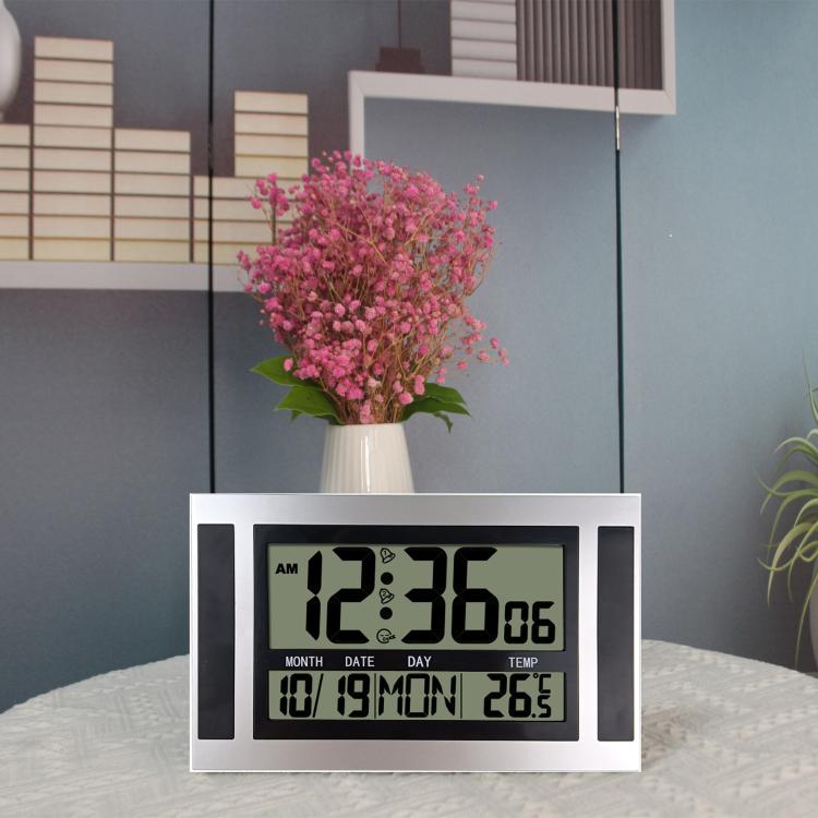 Orologio da parete LCD a grande schermo Sveglia elettronica minimalista, Large Screen LCD