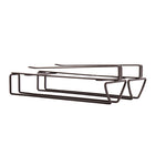 Free Punch Cabinet Porta bicchiere da vino in ferro battuto Scaffale capovolto, stile:, Double Row, Three-row, Four-row, Lengthen Double Row, Single Row
