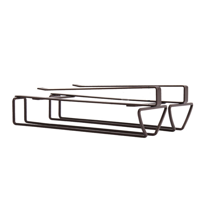 Free Punch Cabinet Porta bicchiere da vino in ferro battuto Scaffale capovolto, stile:, Double Row, Three-row, Four-row, Lengthen Double Row, Single Row