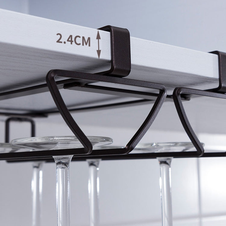 Free Punch Cabinet Porta bicchiere da vino in ferro battuto Scaffale capovolto, stile:, Double Row, Three-row, Four-row, Lengthen Double Row, Single Row