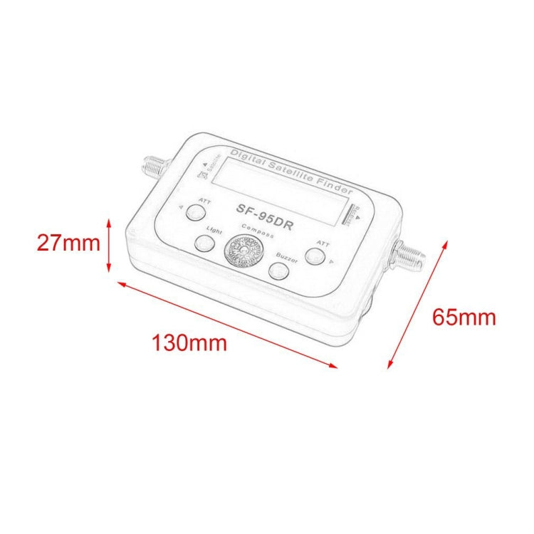 SF-95DR Satellite Finder Ricevitore segnale TV con bussola