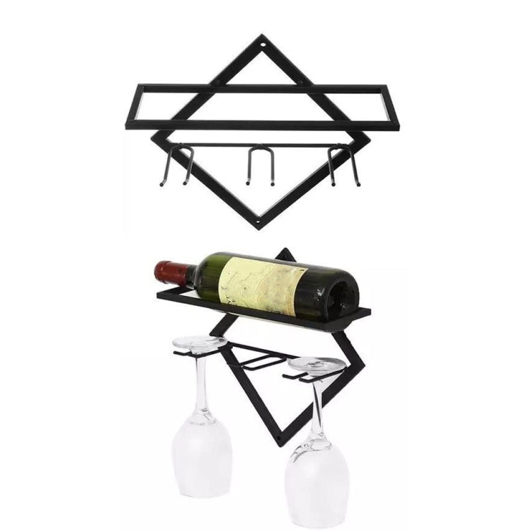 Portabottiglie da parete Cucina Sala da pranzo Appeso Bicchiere da vino Portabottiglie da vino, Wine Bottle, Hanging Cup