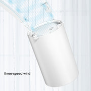 N1 Mini ventilatore portatile USB senza foglie da appendere al collo, Mini Fan White