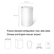 N1 Mini ventilatore portatile USB senza foglie da appendere al collo, Mini Fan White